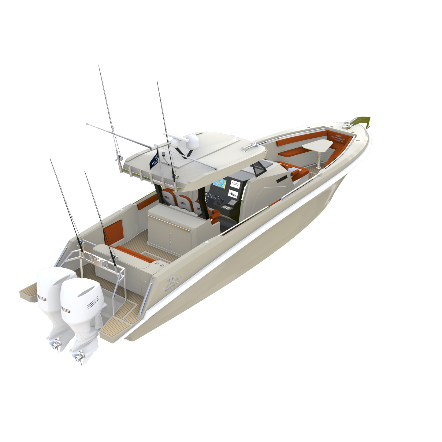 Suprema 36 Center Console - Large Console- Full Featured