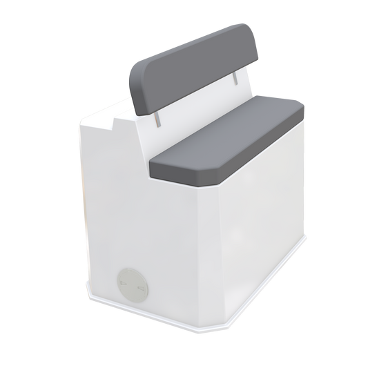 Large Fiberglass Pilot Helm Seat with Galley