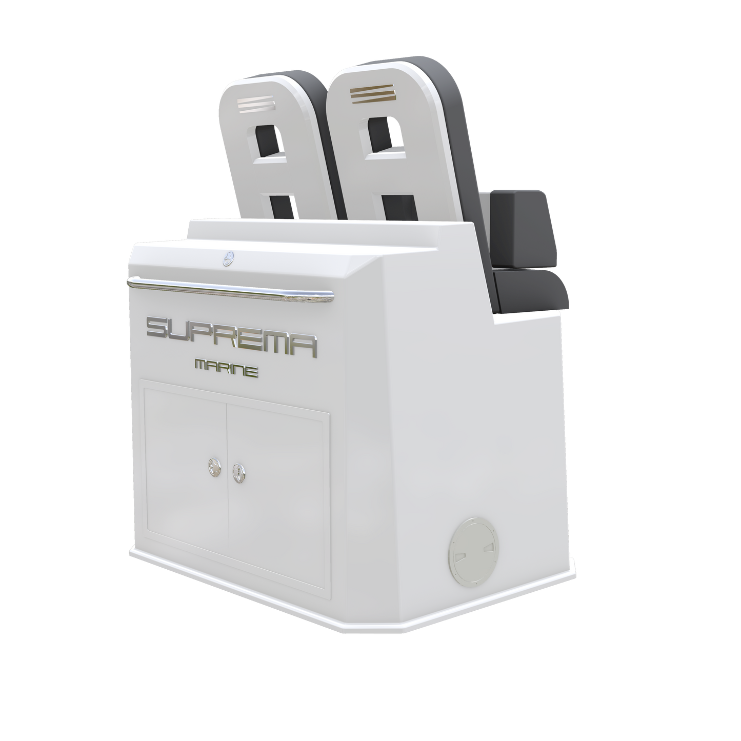 Large Fiberglass Pilot Helm Leaning Post Seats