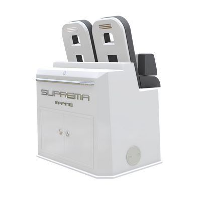 Large Fiberglass Pilot Helm Leaning Post Seats