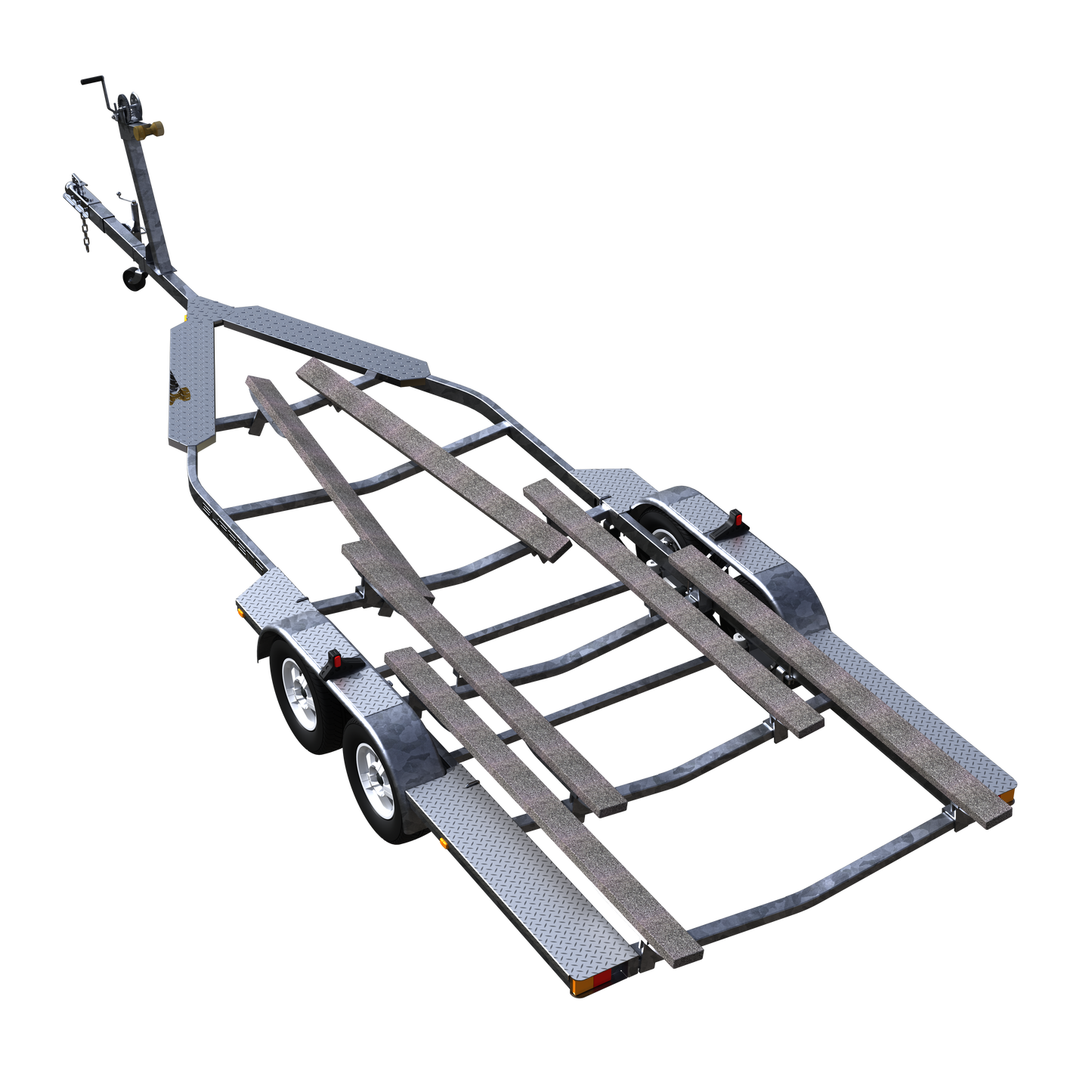 Double Axle Galvanized Bunk Trailer