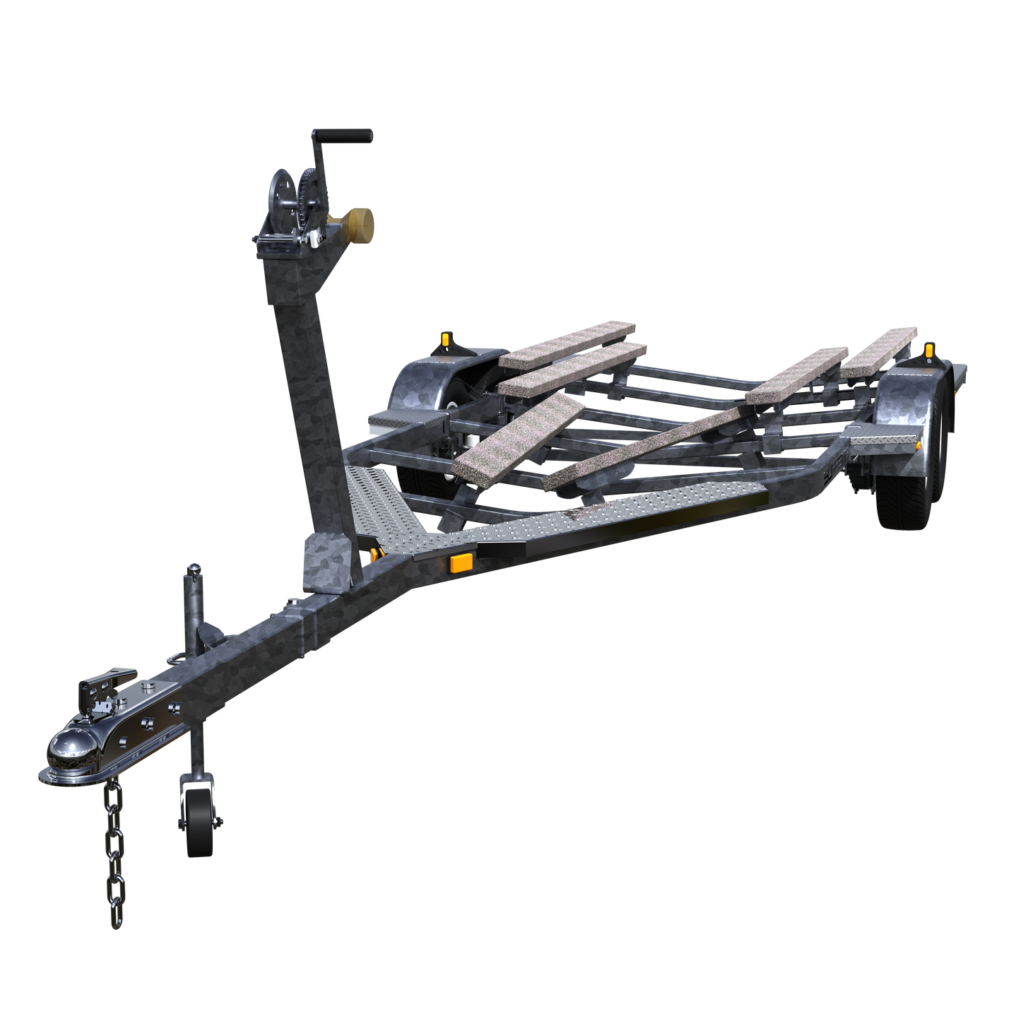 Double Axle Galvanized Bunk Trailer